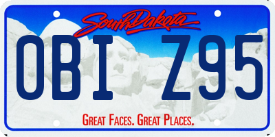 SD license plate 0BIZ95