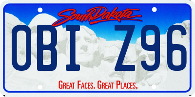 SD license plate 0BIZ96