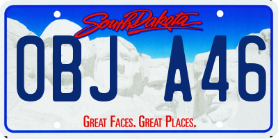 SD license plate 0BJA46