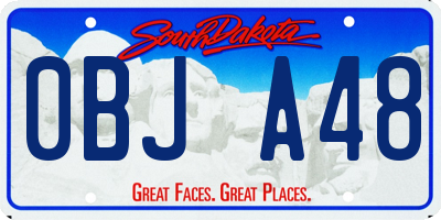 SD license plate 0BJA48