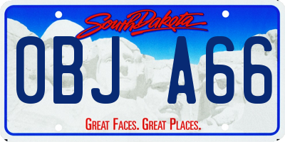 SD license plate 0BJA66
