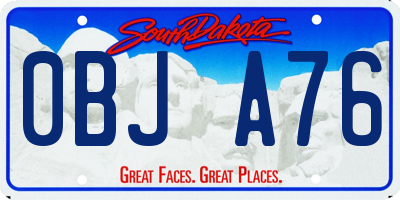 SD license plate 0BJA76