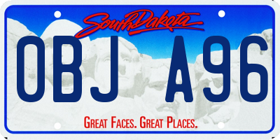 SD license plate 0BJA96