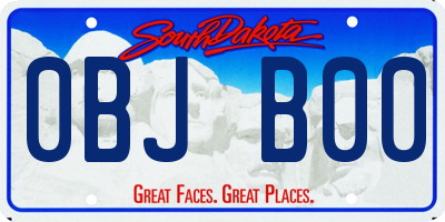 SD license plate 0BJB00