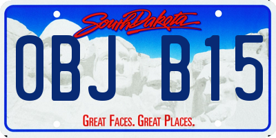 SD license plate 0BJB15