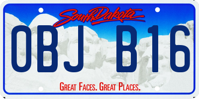 SD license plate 0BJB16