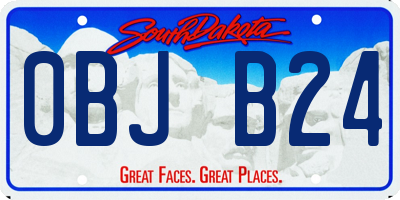 SD license plate 0BJB24