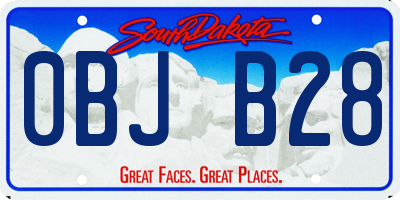SD license plate 0BJB28