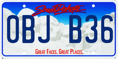 SD license plate 0BJB36