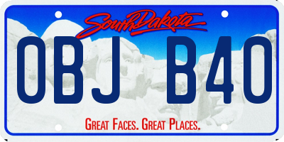 SD license plate 0BJB40