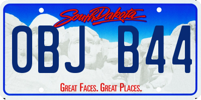 SD license plate 0BJB44