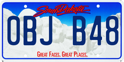 SD license plate 0BJB48