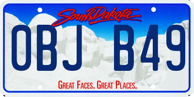 SD license plate 0BJB49