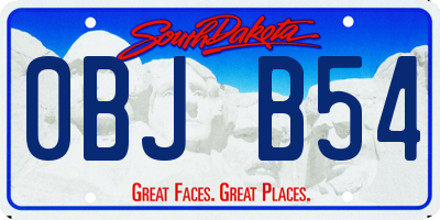 SD license plate 0BJB54