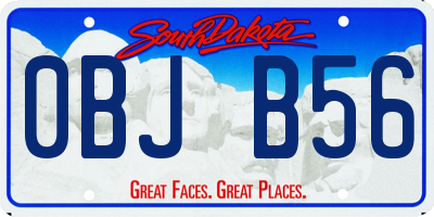 SD license plate 0BJB56