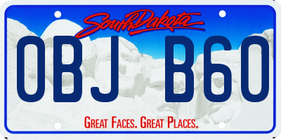 SD license plate 0BJB60