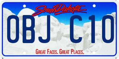 SD license plate 0BJC10