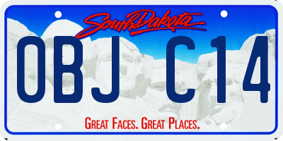 SD license plate 0BJC14
