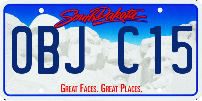 SD license plate 0BJC15