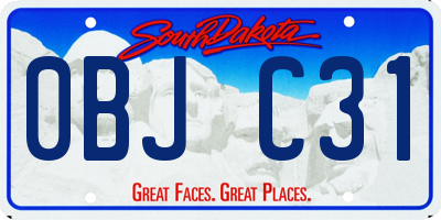 SD license plate 0BJC31