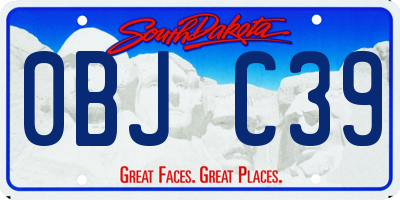 SD license plate 0BJC39