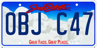 SD license plate 0BJC47