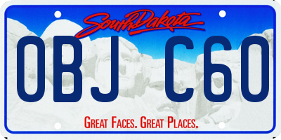 SD license plate 0BJC60