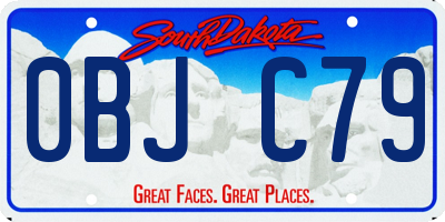 SD license plate 0BJC79