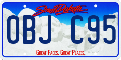 SD license plate 0BJC95