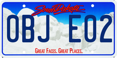 SD license plate 0BJE02