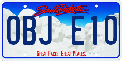 SD license plate 0BJE10