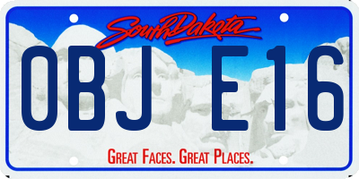 SD license plate 0BJE16