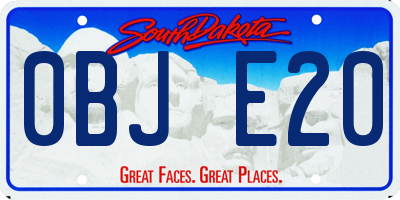 SD license plate 0BJE20
