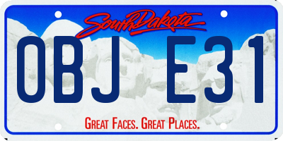 SD license plate 0BJE31
