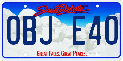 SD license plate 0BJE40