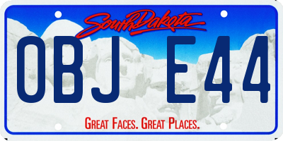 SD license plate 0BJE44