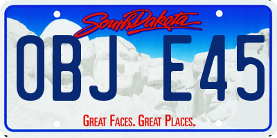 SD license plate 0BJE45