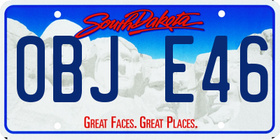 SD license plate 0BJE46