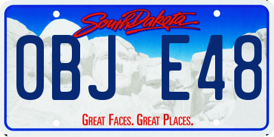 SD license plate 0BJE48