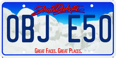 SD license plate 0BJE50