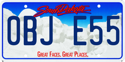 SD license plate 0BJE55