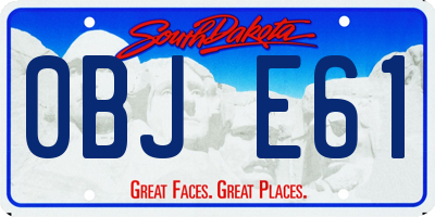 SD license plate 0BJE61