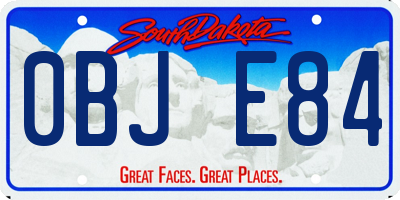 SD license plate 0BJE84