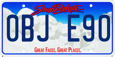 SD license plate 0BJE90