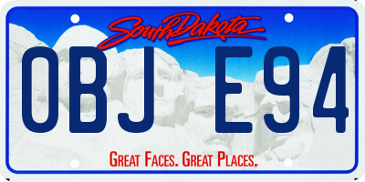 SD license plate 0BJE94