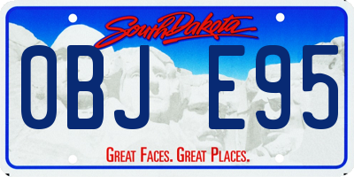 SD license plate 0BJE95