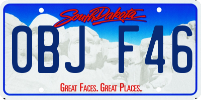 SD license plate 0BJF46