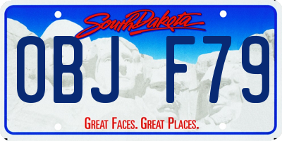 SD license plate 0BJF79