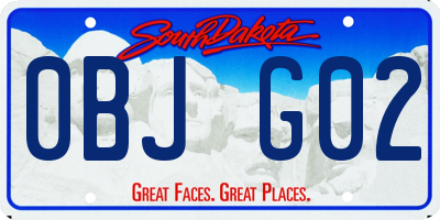 SD license plate 0BJG02