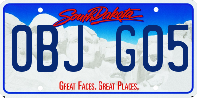 SD license plate 0BJG05